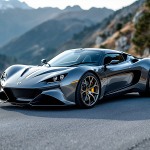 Lotus Emira in movimento su strada