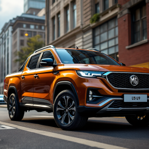 MG U9 pick-up in azione su strada