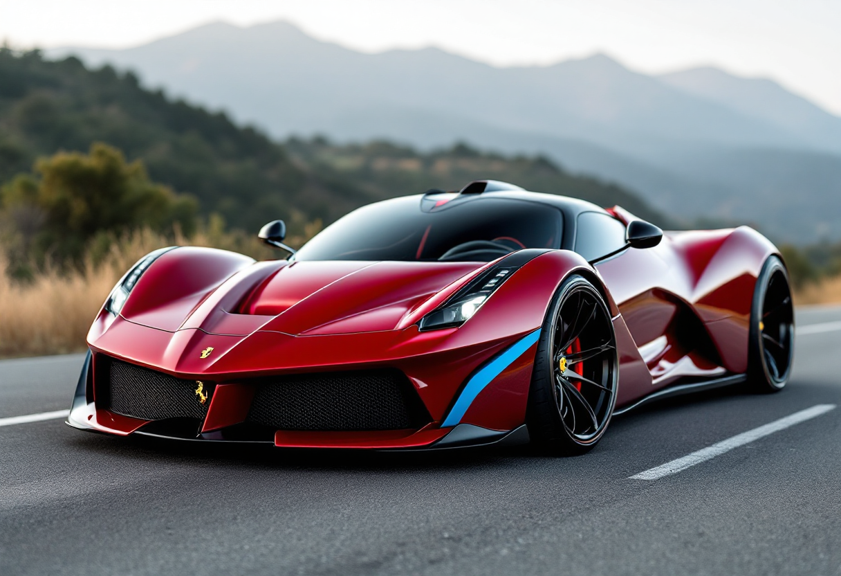 Ferrari Purosangue Mansory Pugnator Tricolore in azione