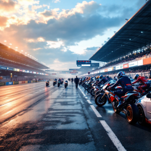 Marquez in azione al Gran Premio di Francia a Le Mans