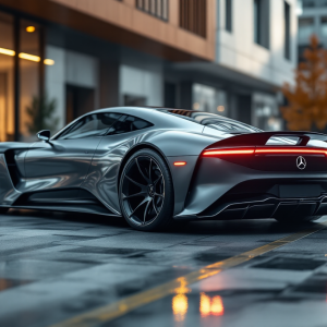 Supercar elettrica Mercedes-AMG in azione su pista