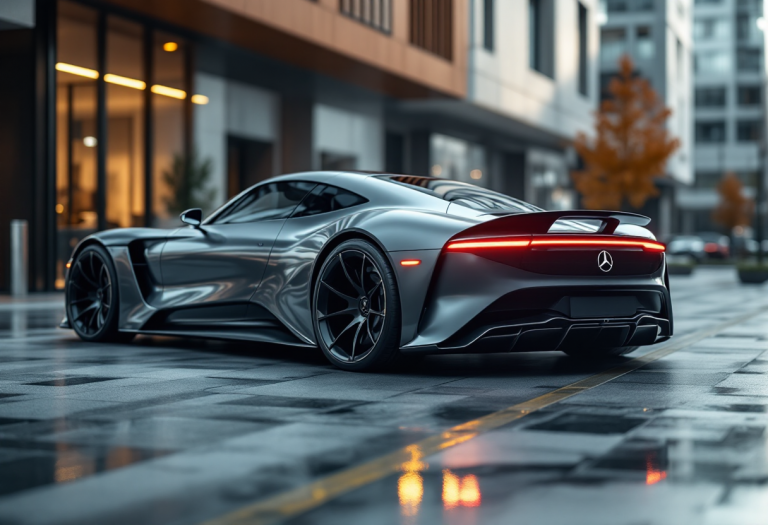 Supercar elettrica Mercedes-AMG in azione su pista