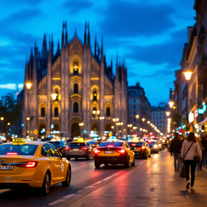 Immagine di taxi a Milano con licenze in aumento