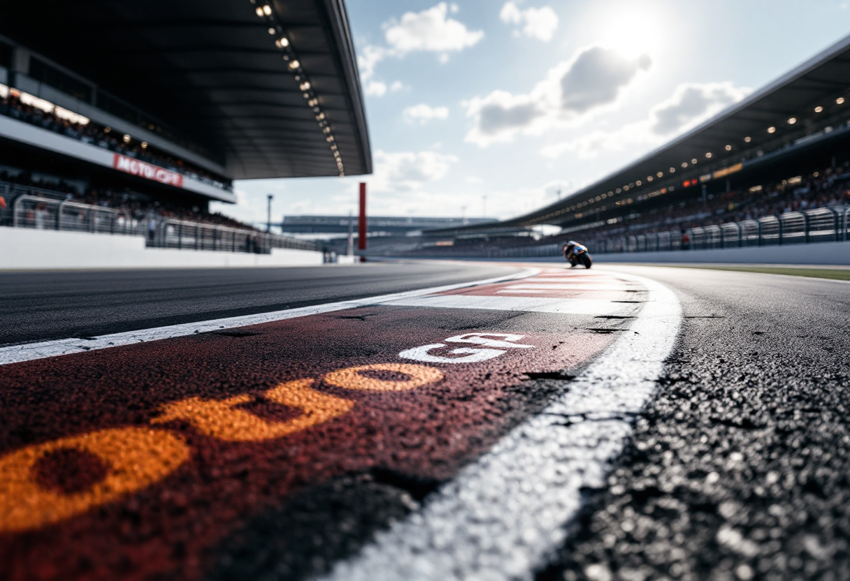 Piloti MotoGP in azione durante il Gran Premio di Gran Bretagna 2025