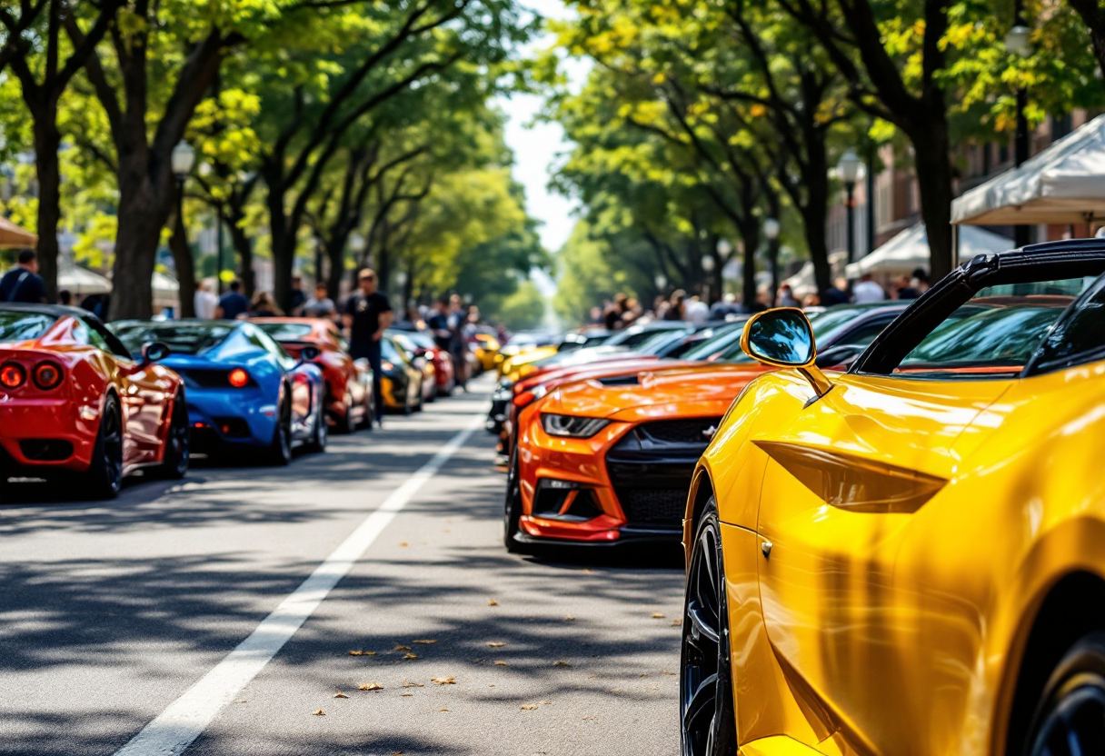 Immagine del Motor Valley Fest 2025 con auto storiche