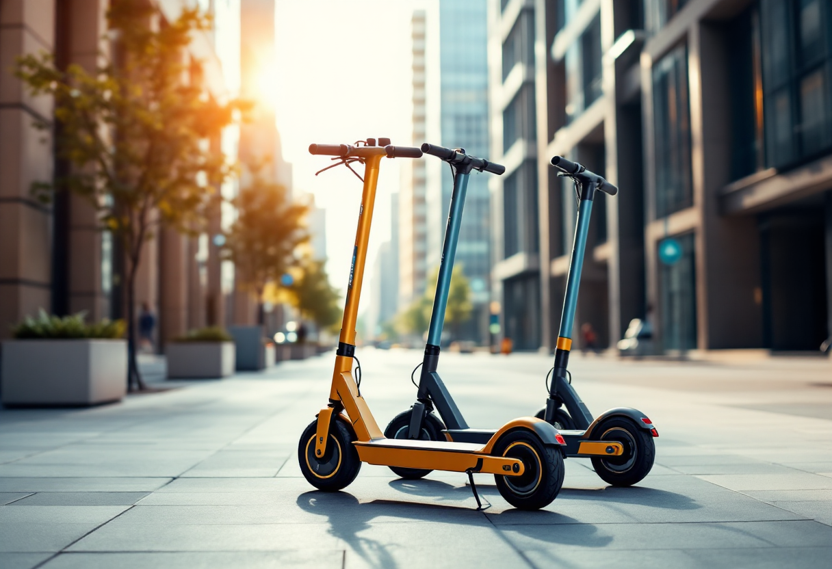 Scooter elettrici Nerva in una strada italiana