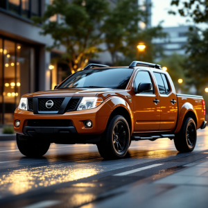 Nissan Frontier Pro ibrido in azione su strada