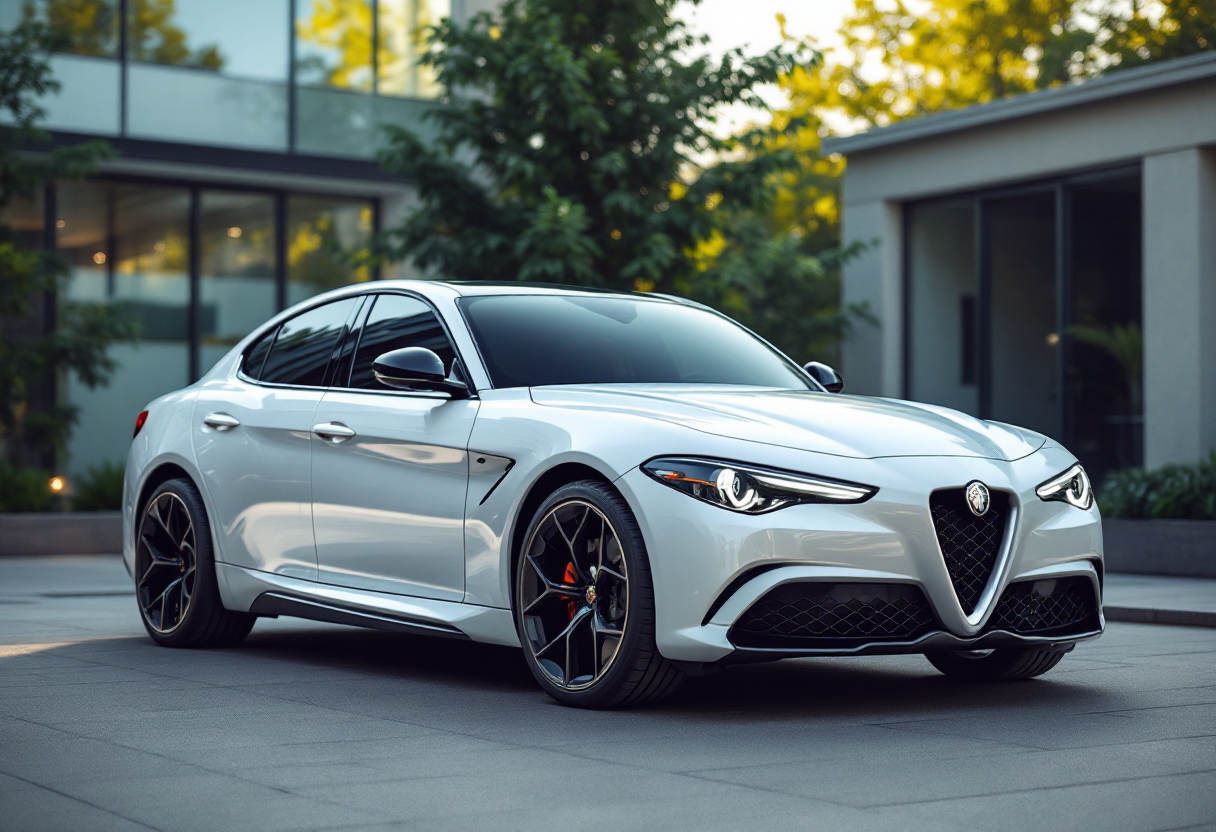Alfa Romeo Giulia 2023 con dettagli tecnici e design