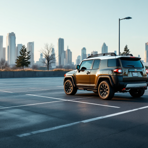 FJ Cruiser in azione su un sentiero off-road