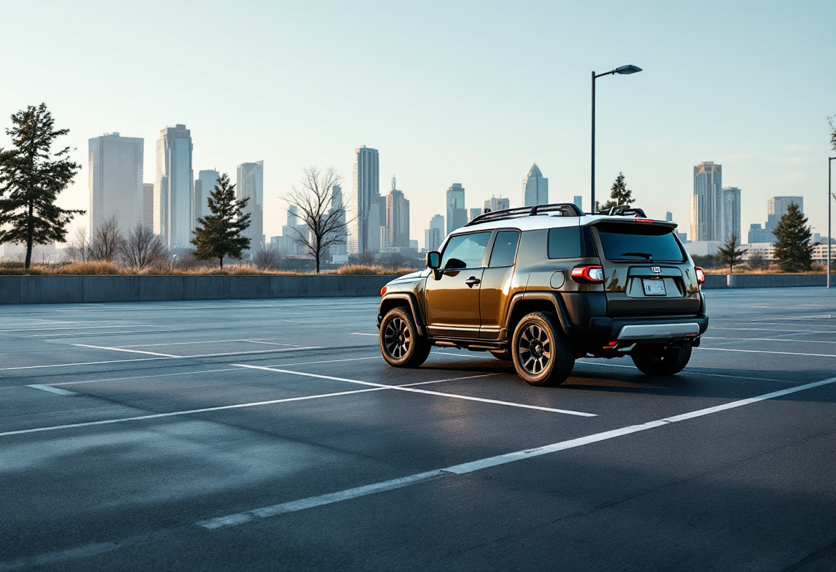 FJ Cruiser in azione su un sentiero off-road
