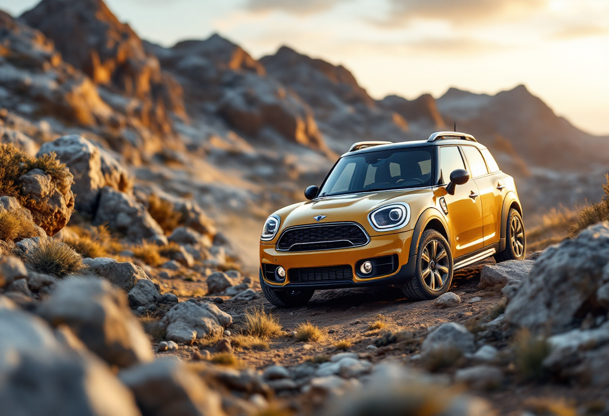 MINI Countryman in un paesaggio avventuroso