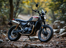 Scrambler 400 XC di Triumph in esposizione