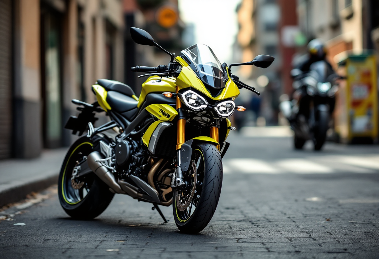 Triumph Speed Triple 1200 RX in esposizione