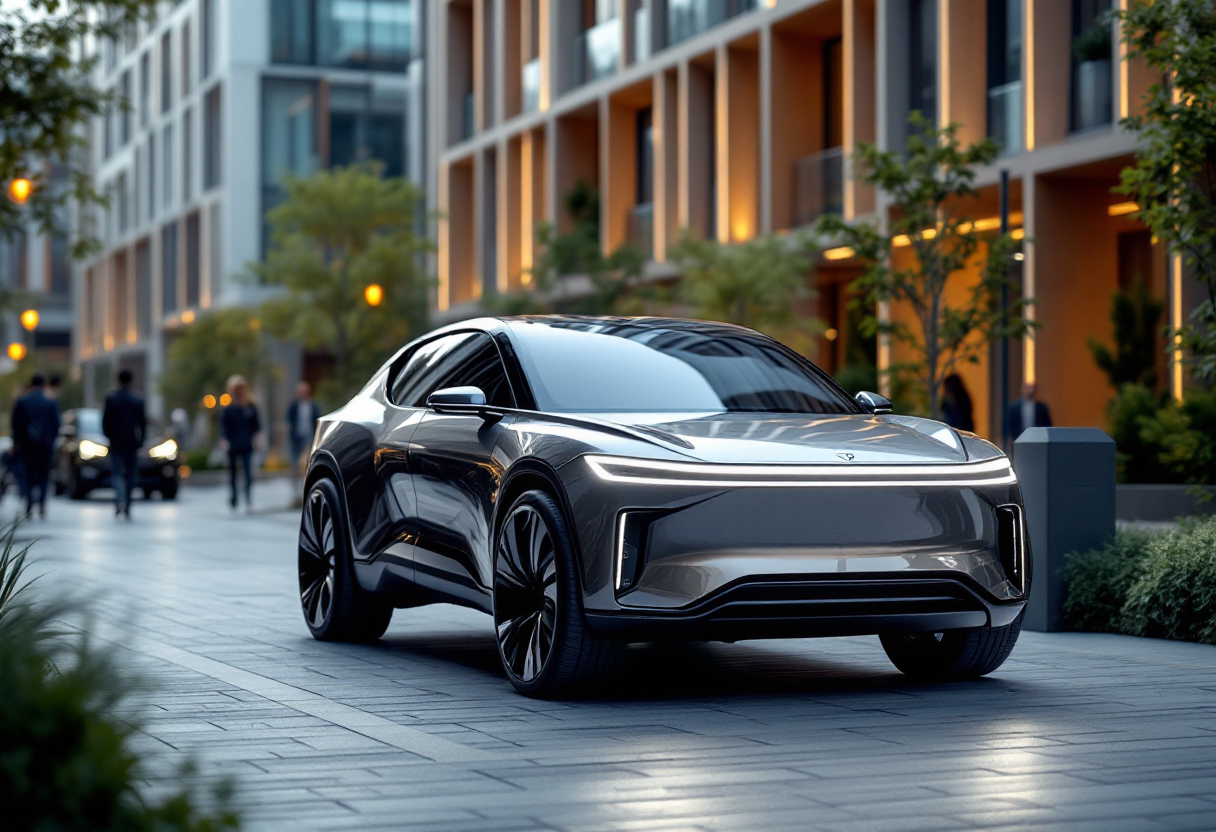 Crossover Ford innovativo in un contesto urbano europeo