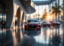 Showroom Ferrari a Roma con auto esclusive in esposizione