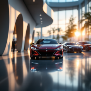 Showroom Ferrari a Roma con auto esclusive in esposizione