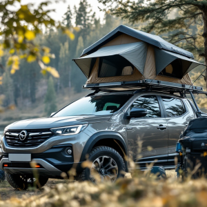 Opel Frontera trasformata in tenda da tetto per camping