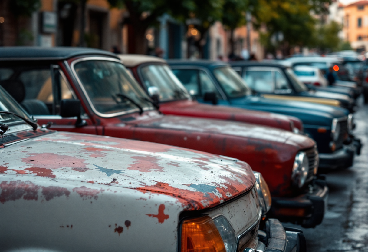 Grafico sull'età media delle auto in Italia nel 2024