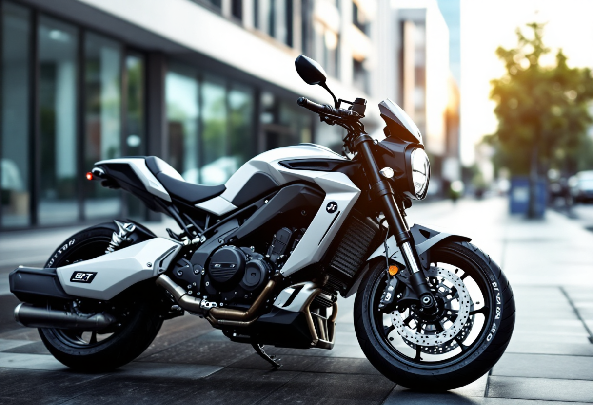 Nuova QJ Motor SRT 900SX 2025 in azione su strada