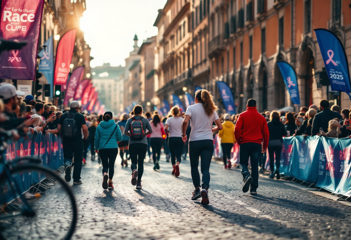 Partecipanti alla Race for the Cure 2025 a Roma