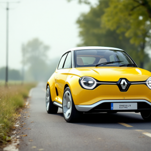 Renault 4 E-Tech Electric in un contesto moderno