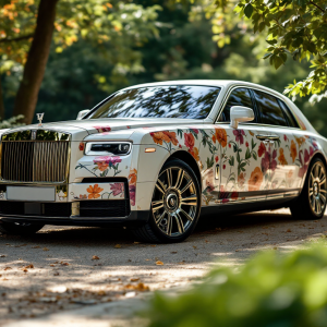 Rolls-Royce Spectre Velvet Orchid in un ambiente elegante