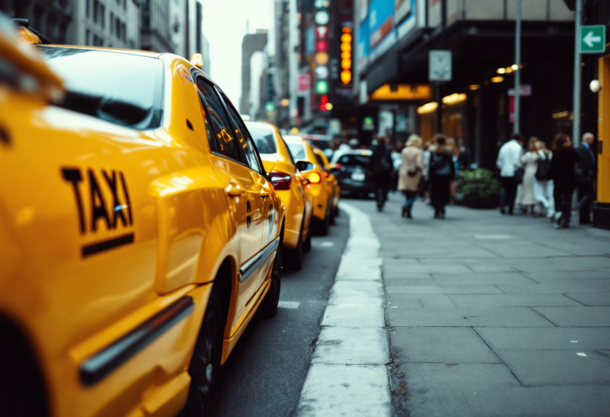 Manifestazione dei taxi in Italia per sciopero del 28 novembre