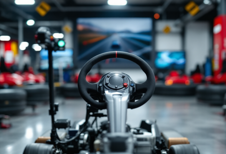 Simulatore di karting professionale CXC Simulations in azione