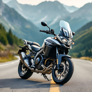 Suzuki V-Strom 1050 SE in un paesaggio avventuroso