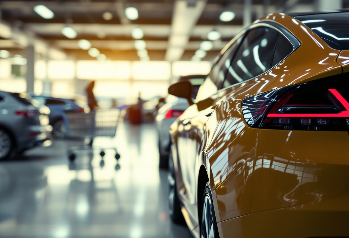 Grafico delle tendenze del mercato automobilistico italiano nel 2024