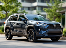 Nuova generazione di Toyota RAV4 in un paesaggio urbano