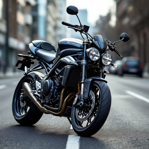 Triumph Speed Triple 1200 RX in un ambiente urbano
