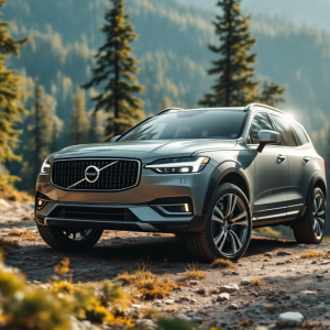 Volvo XC70 ibrido in un paesaggio urbano moderno