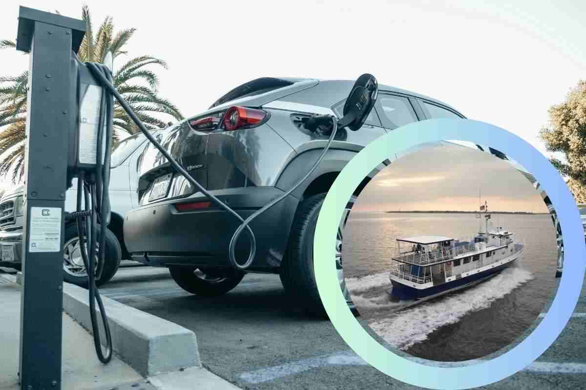 Auto elettrica traghetto