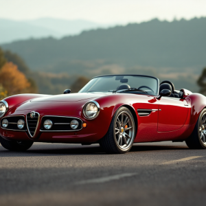 Alfa Romeo TZ3 Stradale in esposizione, auto da collezione