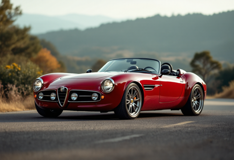 Alfa Romeo TZ3 Stradale in esposizione, auto da collezione