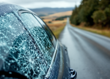 Auto protetta da danni da grandine con copertura assicurativa