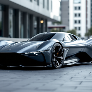 Aston Martin Valkyrie e modello Lego in esposizione