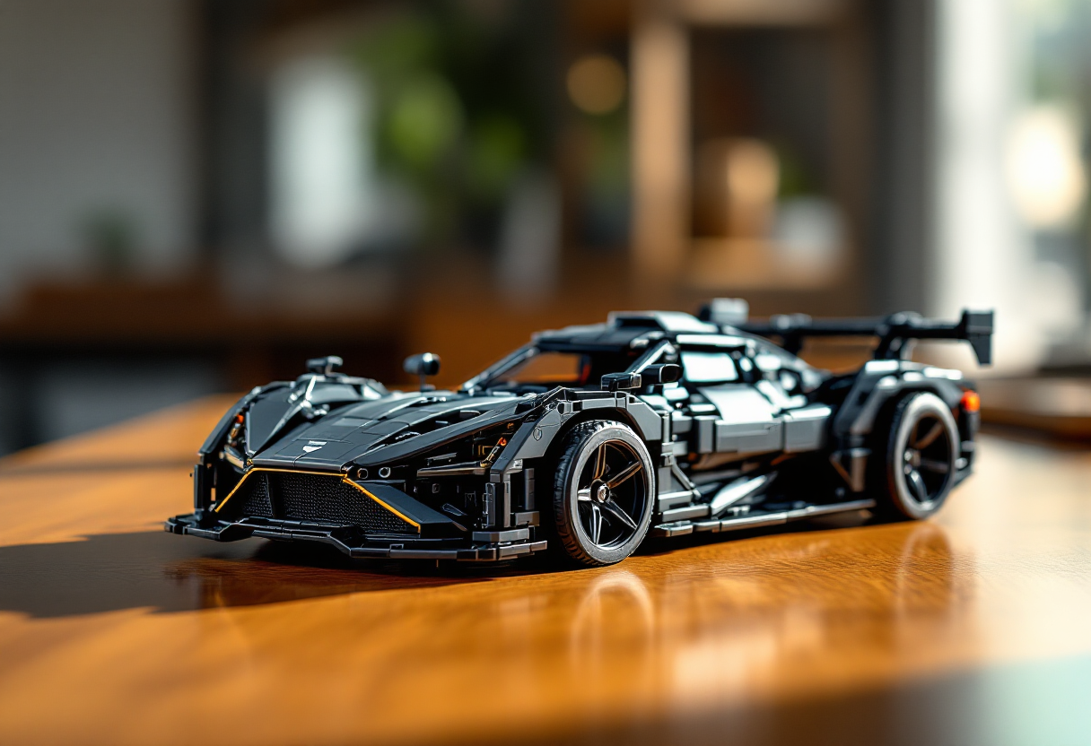 Modello Lego Technic dell'Aston Martin Valkyrie in miniatura