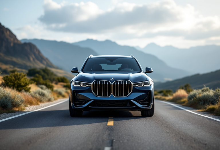 BMW XM 2025 in movimento su strada