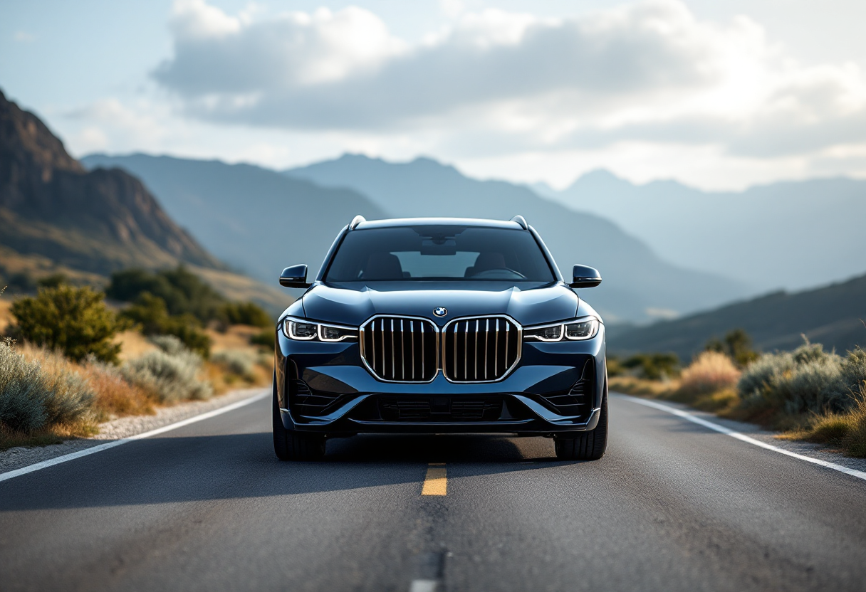 BMW XM 2025 in movimento su strada