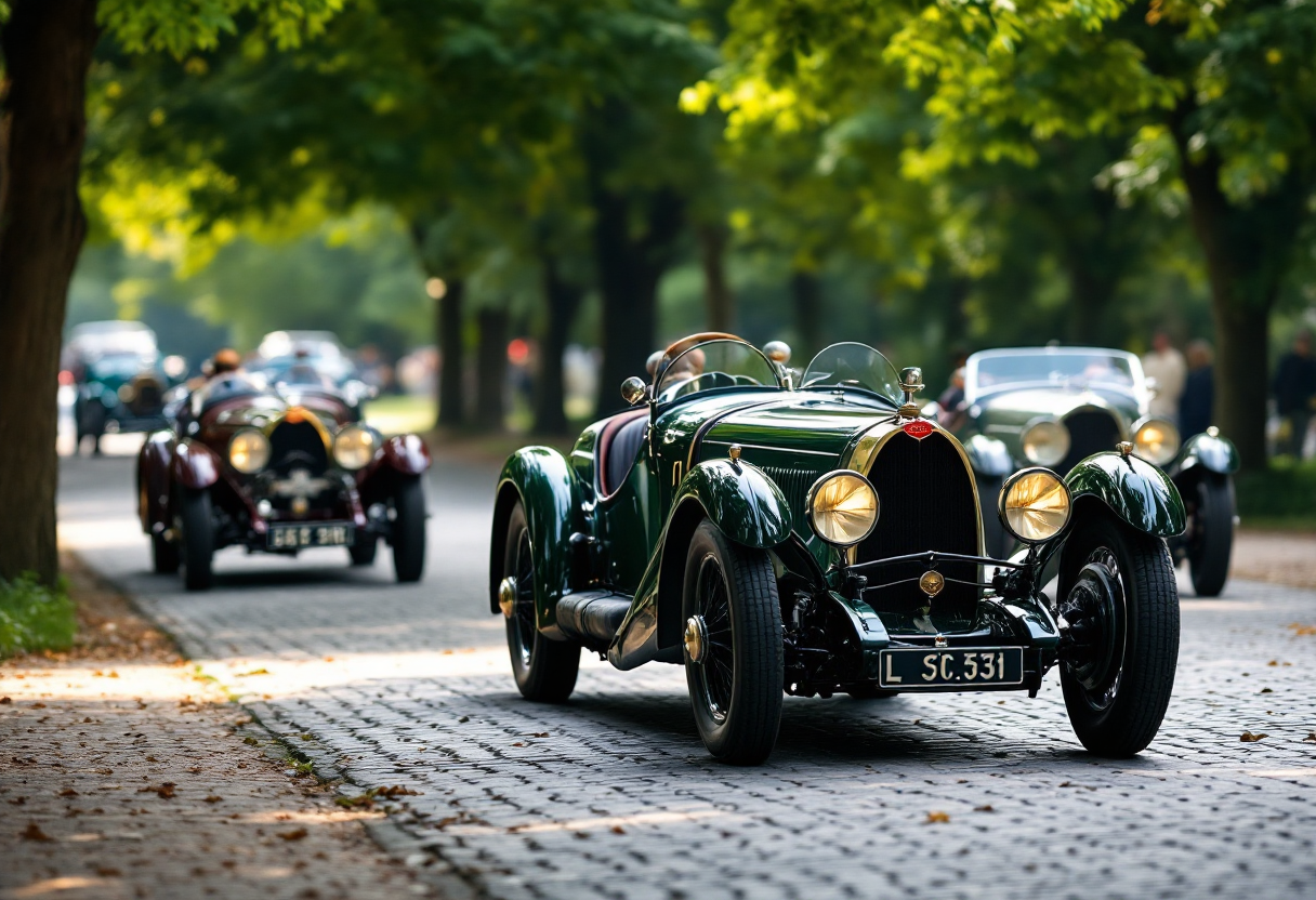 Celebrazione del centenario del Reale Premio Roma con Bugatti Tipo 35