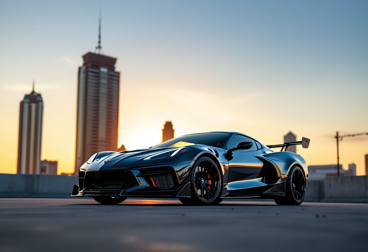 Chevrolet Corvette ZR1X in azione su pista
