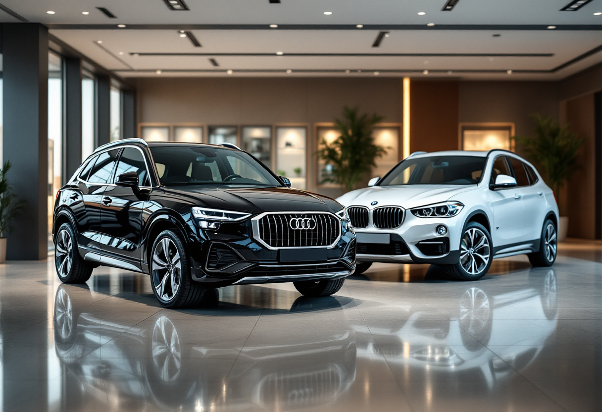 Audi Q3 e BMW X1 in un confronto visivo tra SUV