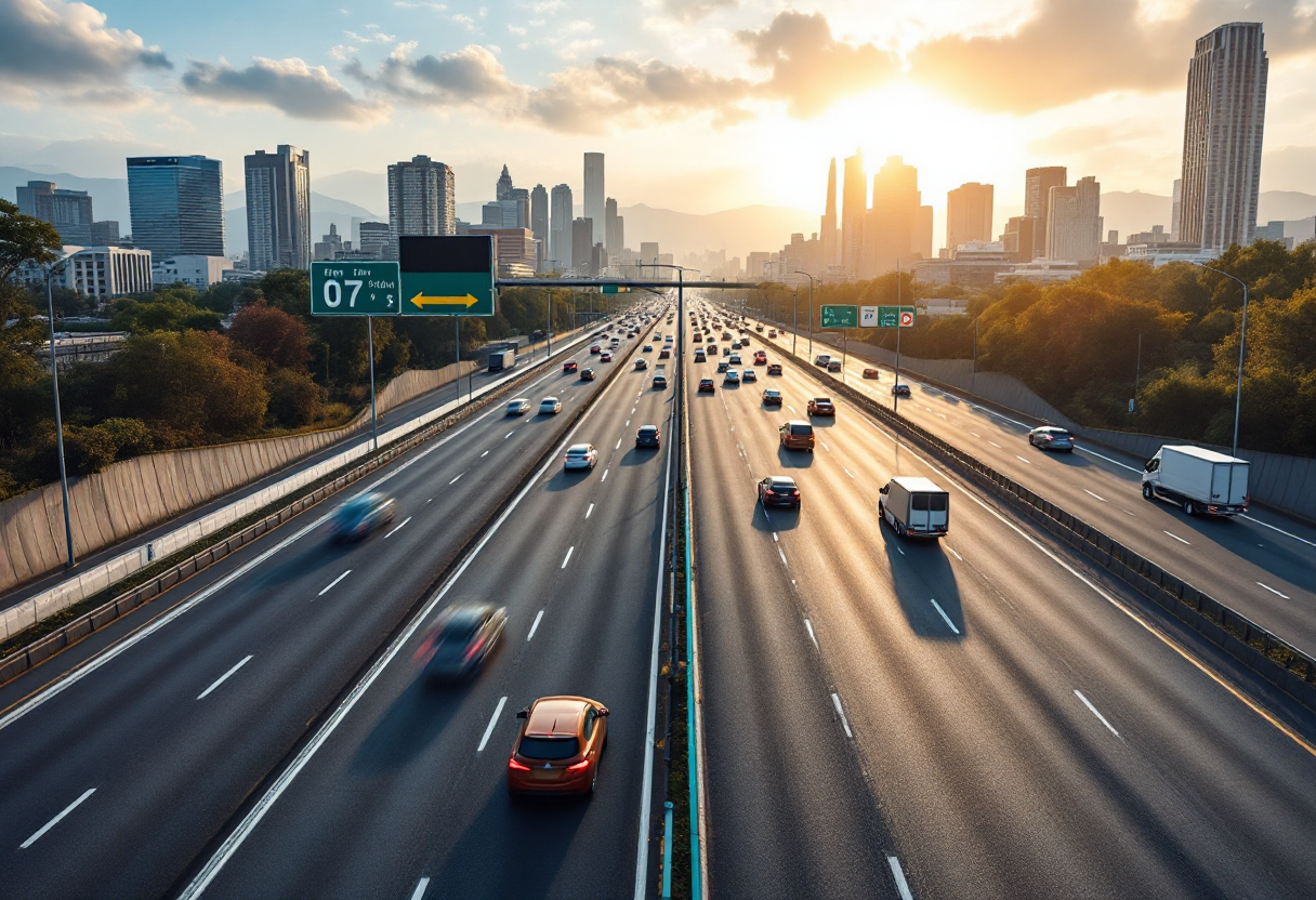 Immagine che mostra il traffico sulla A22 in tempo reale
