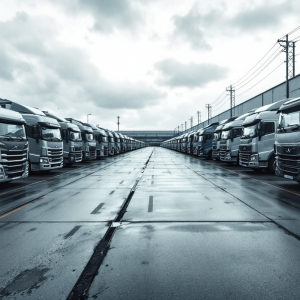 Grafico che mostra il calo delle immatricolazioni di camion