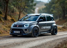 Fiat Panda trasformata in auto da rally Cyberpandino