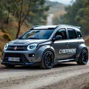 Fiat Panda trasformata in auto da rally Cyberpandino