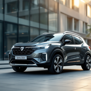 Dacia Spring 2024 in un ambiente urbano moderno