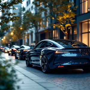 Auto elettrica Genesis in un paesaggio italiano